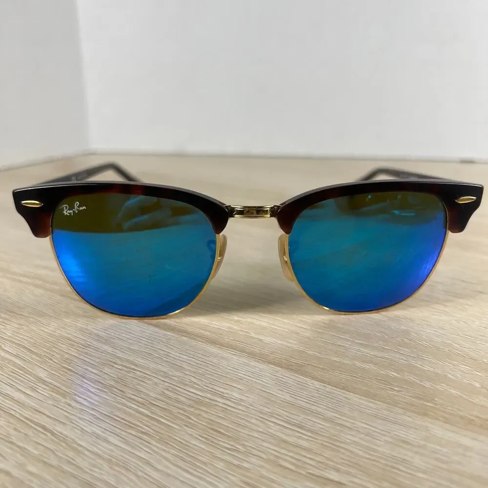 Ray-Ban RB3016 Clubmaster 1145/17 Sunglasses READ DESC 51-21-145 Brown